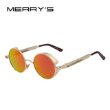 MERRY'S Vintage Women Steampunk Sunglasses Round Sunglasses Oculos de sol UV400