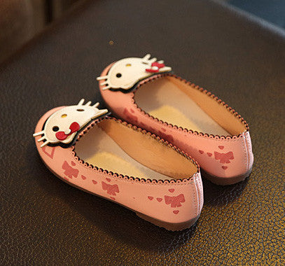 Cat Rabbit Pu Leather Flats Shoes