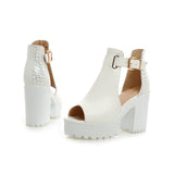 ESVEVA Buckle T-Strap Peep Toe