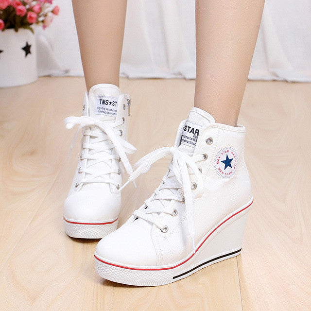 Canvas High Heel