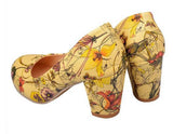 Flowers Printed Woman Heels