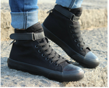 Hi Top Strap & Lace Up Canvas Shoes