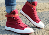 Hi Top Strap & Lace Up Canvas Shoes