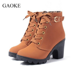 Lace-up European Ladies shoes