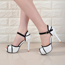 High Heel Peep-toe Pumps