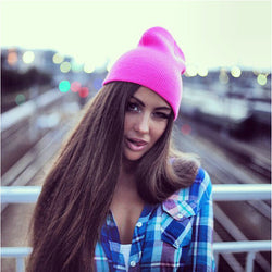 Cotton Solid Warm HIP HOP Winter Hat