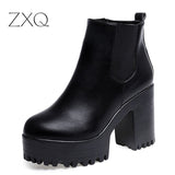 Botas Mujer Boots Square Heel Platforms