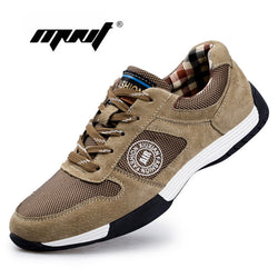 Genuine Leather With Mesh Men Casual Shoes