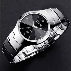 HK DOM Luxury Tungsten Steel Wrist Watch