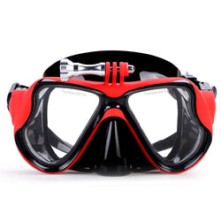 Scuba Diving Mask With Gopro Mount Tempered Glasses  For Gopro Hero HD 4,3+,3,2,1, Sj4000 SJ5000 Camera Go Pro