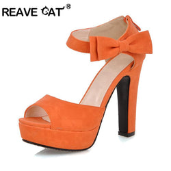 REAVE CAT Peep toe Ankle strap high heel