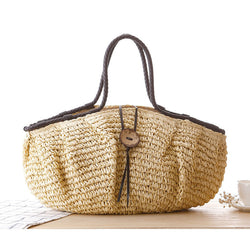 Pillow Straw Summer Beach Bag