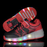 Jazzy Junior Girls/Boys LED Light  Roller Skate Shoes