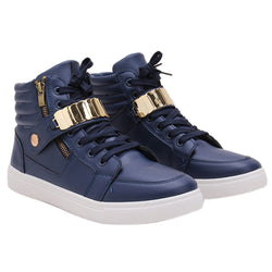 Casual Mens  High Top  PU Leather zipper