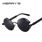 MERRY'S Vintage Women Steampunk Sunglasses Round Sunglasses Oculos de sol UV400