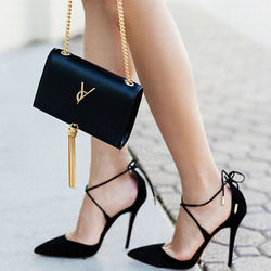 Lace Up High Heels Pointed Toe
