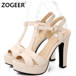 Women High Heels Sandal Sexy Gladiator T-strap Platform