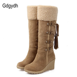 Gdgydh Scrub Plush Snow Boots