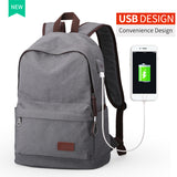 Canvas Backpack With USB