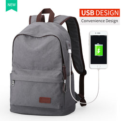 Canvas Backpack With USB