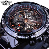 Winner Sport Design Bezel Golden Watch