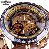 Winner Sport Design Bezel Golden Watch