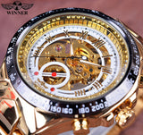 Winner Sport Design Bezel Golden Watch