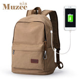 Canvas Backpack With USB