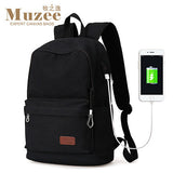Canvas Backpack With USB
