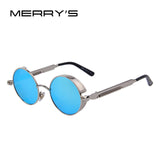 MERRY'S Vintage Women Steampunk Sunglasses Round Sunglasses Oculos de sol UV400