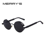 MERRY'S Vintage Women Steampunk Sunglasses Round Sunglasses Oculos de sol UV400