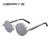 MERRY'S Vintage Women Steampunk Sunglasses Round Sunglasses Oculos de sol UV400
