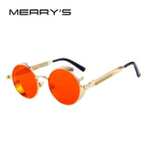 MERRY'S Vintage Women Steampunk Sunglasses Round Sunglasses Oculos de sol UV400