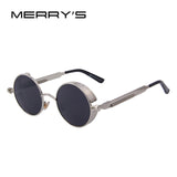 MERRY'S Vintage Women Steampunk Sunglasses Round Sunglasses Oculos de sol UV400