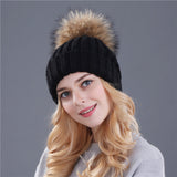 Xthree Mink And Fox Fur Ball Cap