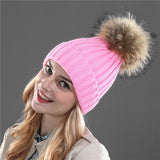 Xthree Mink And Fox Fur Ball Cap