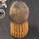 Xthree Mink And Fox Fur Ball Cap