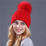 Xthree Mink And Fox Fur Ball Cap