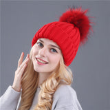 Xthree Mink And Fox Fur Ball Cap