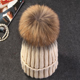 Xthree Mink And Fox Fur Ball Cap