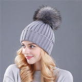 Xthree Mink And Fox Fur Ball Cap