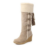 Gdgydh Scrub Plush Snow Boots