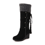 Gdgydh Scrub Plush Snow Boots