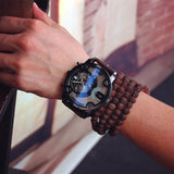 JIS High Quality Leather Band Steel Shell Wristwatches