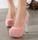 High Heels Crystal Shoes