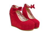 MCCKLE  Buckle Ladies Shoes Wedges