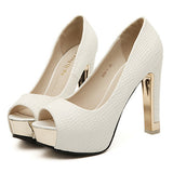 Thick High Heels Shallow Shoes