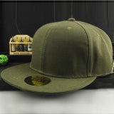 Adjustable Men Baseball Cap Solid Hip-Hop Snapback Flat Hat Visor