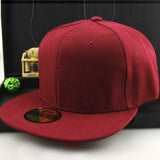 Adjustable Men Baseball Cap Solid Hip-Hop Snapback Flat Hat Visor