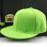 Adjustable Men Baseball Cap Solid Hip-Hop Snapback Flat Hat Visor